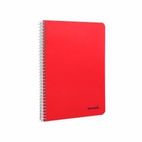 Cuaderno espiral liderpapel a5 micro smart tapa blanda 80h60gr horizontal 7mm doble margen 6 taladros colores