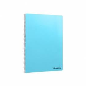 Cuaderno espiral liderpapel a4 micro smart tapa blanda 80h60gr horizontal 7mm doble margen 4 taladros colores