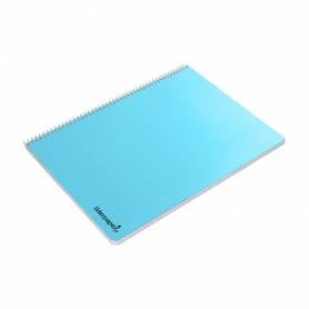 Cuaderno espiral liderpapel folio smart tapa blanda 80h 60gr cuadro 3 mm con margen colores surtidos