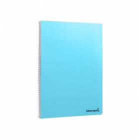 Cuaderno espiral liderpapel folio smart tapa blanda 80h 60gr pauta 3,5mm con margen colores surtidos