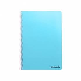 Cuaderno espiral liderpapel folio smart tapa blanda 80h 60gr pauta 2,5mm con margen colores surtidos