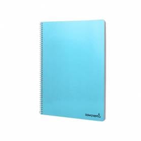 Cuaderno espiral liderpapel folio smart tapa blanda 80h 60gr rayado montessori 3,5mm con margen colores surtidos