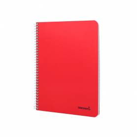 Cuaderno espiral liderpapel cuarto smart tapa blanda 80h 60gr cuadro 8mm con margen colores surtidos