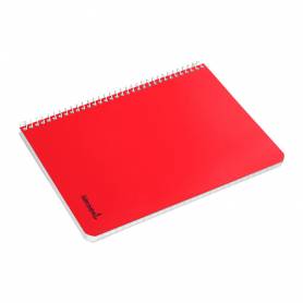 Cuaderno espiral liderpapel cuarto smart tapa blanda 80h 60gr cuadro 8mm con margen colores surtidos