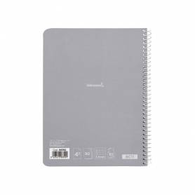 Cuaderno espiral liderpapel cuarto smart tapa blanda 80h 60gr pauta 3,5mm con margen colores surtidos