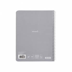 Cuaderno espiral liderpapel cuarto smart tapa blanda 80h 60gr milimetrado 2mm colores surtidos