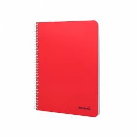 Cuaderno espiral liderpapel cuarto smart tapa blanda 80h 60gr rayado montessori 3,5mm colores surtidos