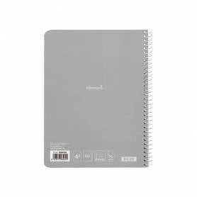 Cuaderno espiral liderpapel cuarto witty tapa dura 80h 75gr rayado horizontal 8mm con margen colores surtidos