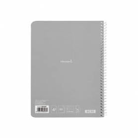 Cuaderno espiral liderpapel cuarto witty tapa dura 80h 75gr pauta ancha 3,5mm con margen colores surtidos