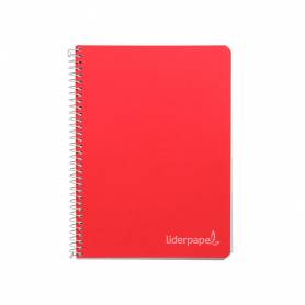 Cuaderno espiral liderpapel cuarto witty tapa dura 80h 75gr rayado montessori 5 mm colores surtidos