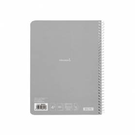 Cuaderno espiral liderpapel cuarto witty tapa dura 80h 75gr rayado montessori 5 mm colores surtidos