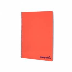 Cuaderno espiral liderpapel a4 wonder tapa plastico 80h 90gr cuadro 4mm con margen colores surtidos