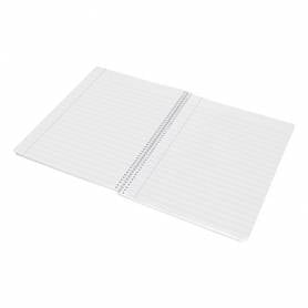 Cuaderno espiral liderpapel a4 wonder tapa plastico 80h 90gr pauta ancha 3,5mm con margen colores surtidos