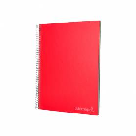 Cuaderno espiral liderpapel a4 micro jolly tapa forrada 140h 75 gr horizontal 5 bandas4 taladros colores surtidos