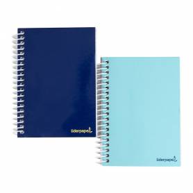 Cuaderno espiral liderpapel bolsillo octavo smart tapa blanda 80h 60gr cuadro 4mm colores surtidos