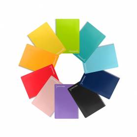 Cuaderno espiral liderpapel folio witty tapa dura 80h 75gr rayado montessori 3,5mm colores surtidos