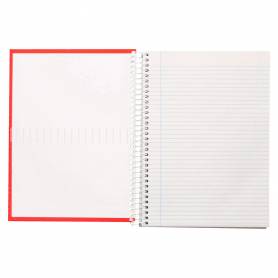 Cuaderno espiral liderpapel a4 crafty tapa forrada 80h 90 gr rayado horizontal con margen colores surtidos