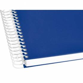 Cuaderno espiral liderpapel a4 micro crafty tapa forrada 120h 90 gr cuadro 5 mm 5 bandas 4 colores color azul