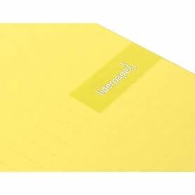 Cuaderno espiral liderpapel a4 micro crafty tapa forrada 120h 90gr cuadro 5mm 5 bandas 4 taladros color amarillo