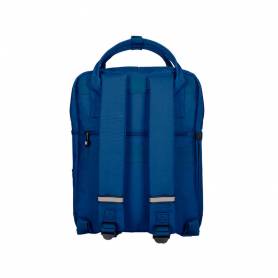 Cartera antartik mochila 2 asas y bolsillos exteriores azul 300x115x390 mm