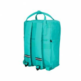 Cartera antartik mochila 2 asas y bolsillos exteriores menta 300x115x390 mm