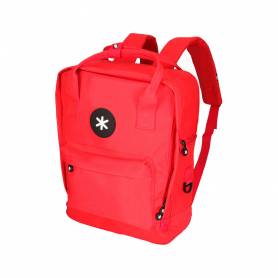 Cartera antartik mochila 2 asas y bolsillos exteriores rojo 300x115x390 mm