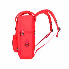 Cartera antartik mochila 2 asas y bolsillos exteriores rojo 300x115x390 mm