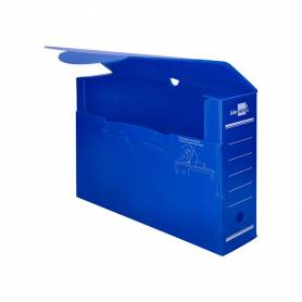 Caja archivo definitivo plastico liderpapel azul 387x275x105 mm