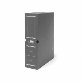 Caja archivo definitivo plastico liderpapel gris 387x275x105 mm