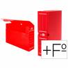 Caja archivo definitivo plastico liderpapel rojo 387x275x105 mm - DF19