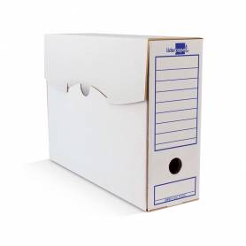 Caja archivo definitivo liderpapel ecouse carton 100% reciclado folio 365x251x100mm 340g/m2