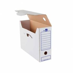 Caja archivo definitivo liderpapel ecouse carton 100% reciclado folio prolongado 388x275x116mm 340g/m2