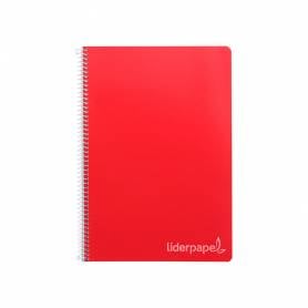 Cuaderno espiral liderpapel folio witty tapa dura 80h 75gr pauta 3,5mm con margen colores surtidos