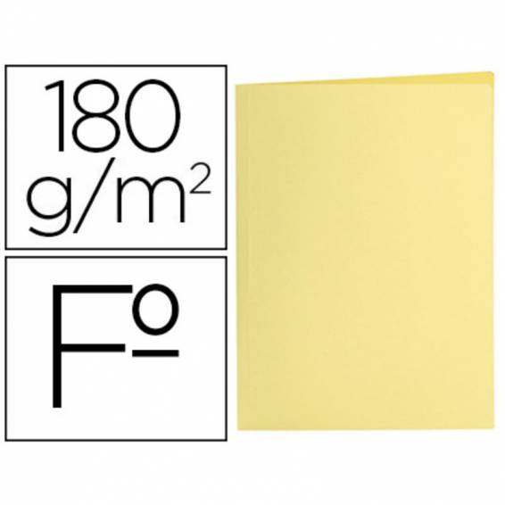 Subcarpeta liderpapel folio amarillo pastel 180g/m2