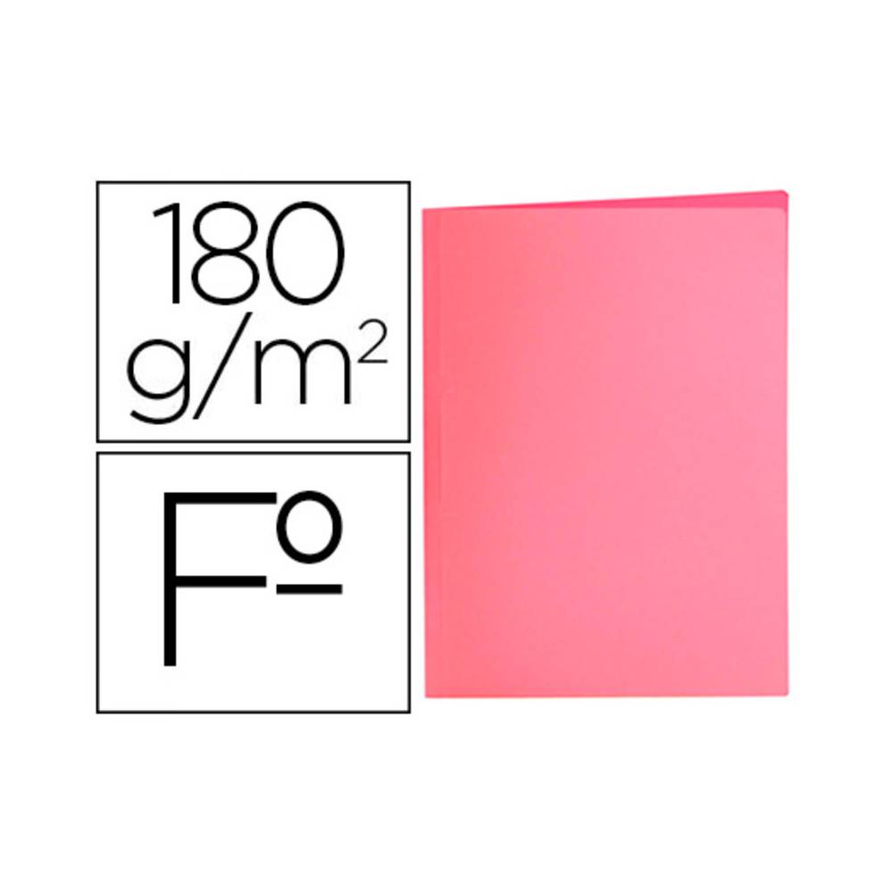 Subcarpeta liderpapel folio rosa pastel 180g/m2