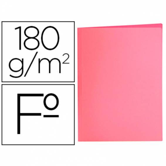 Subcarpeta liderpapel folio rosa pastel 180g/m2