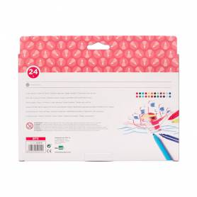 Rotulador liderpapel duo doble punta fina y gruesa caja de 24 unidades colores surtidos