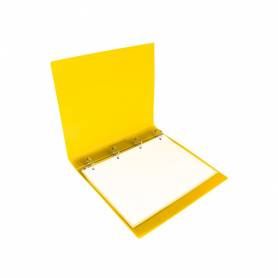 Carpeta liderpapel 4 anillas 25 mm mixtas polipropileno din a4 amarillo fluor opaco