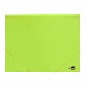 Carpeta liderpapel gomas solapas polipropileno din a4 amarillo fluor opaco