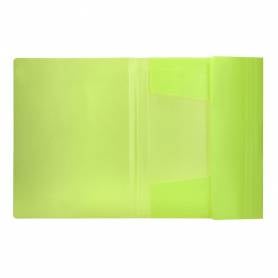 Carpeta liderpapel gomas solapas polipropileno din a4 amarillo fluor opaco