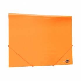 Carpeta liderpapel gomas solapas polipropileno din a4 naranja fluor opaco