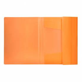 Carpeta liderpapel gomas solapas polipropileno din a4 naranja fluor opaco