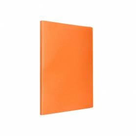 Carpeta liderpapel escaparate 40 fundas polipropileno din a4 naranja fluor opaco