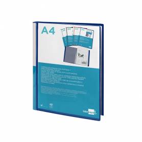 Carpeta liderpapel personaliza 40 fundas canguro polipropileno din a4 azul translucido portada y lomo