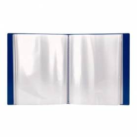 Carpeta liderpapel personaliza 40 fundas canguro polipropileno din a4 azul translucido portada y lomo