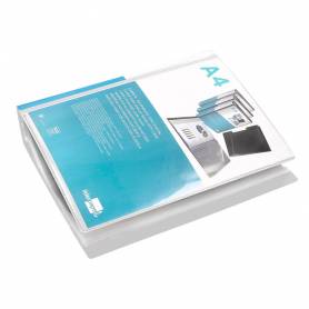 Carpeta liderpapel personaliza 100 fundas polipropilenodin a4 transparente con cajetin