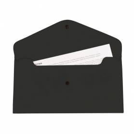 Carpeta liderpapel dossier broche polipropileno tama o sobre americano 260x140 mm negro opaco