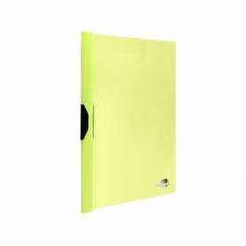 Carpeta liderpapel dossier pinza lateral polipropileno din a4 amarillo fluor opaco 30 hojas pinza deslizante