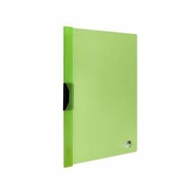 Carpeta liderpapel dossier pinza lateral polipropileno din a4 verde translucido 60 hojas pinza deslizante