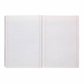 Libreta liderpapel 360 tapa de plastico a4 48 hojas 90g/m2 horizontal con doble margen tapa negra